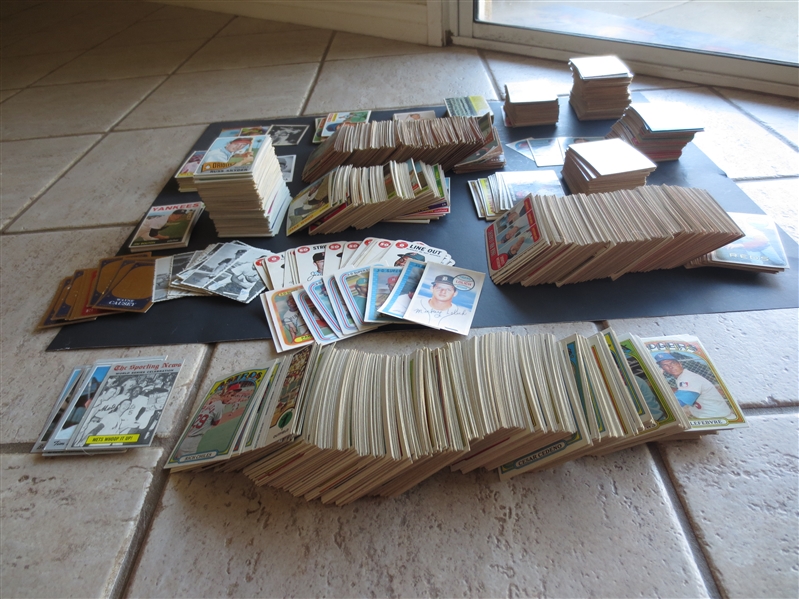 DEALER/COLLECTOR MONSTER CARD LOT---Mostly Baseball Cards---Over 2500 Cards including hundreds of PSA & Raw HOFers