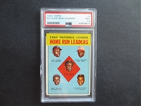 1963 Topps NL Home Run Leaders PSA 7.5 Baseball Card #3 with 5 HOFers!