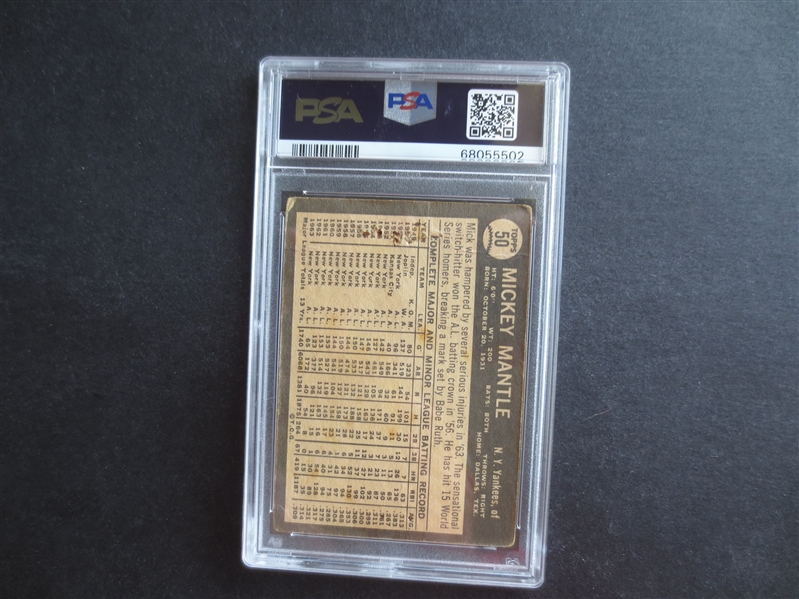 1964 Venezuela Topps Mickey Mantle PSA 1 POOR Baseball Card #50 RARE!