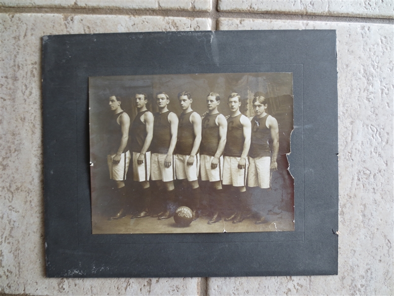 1906-07 Greensburg Tubers, PA Pro Basketball Central Basketball League Photo 7 x 9  RARE!