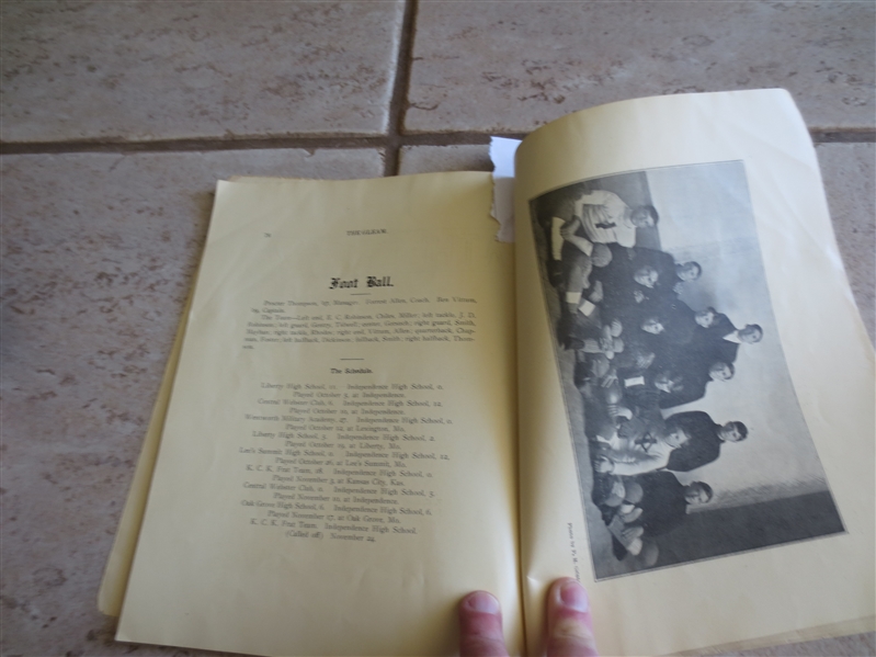 1907 Phog Allen Basketball Hall of Fame High School Yearbook  WOW!