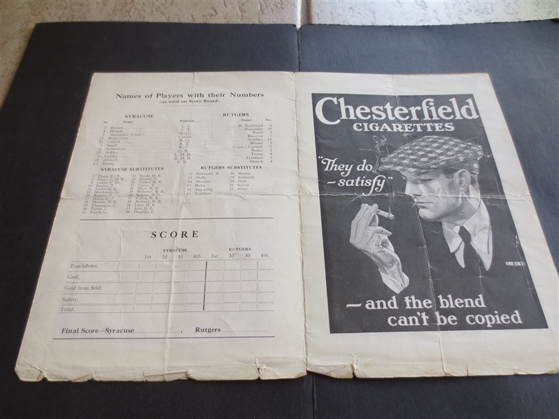 1919 Syracuse University vs. Rutgers College Football Program with John Barsha and Joe Schwarzer