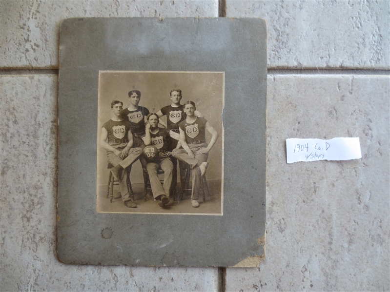 1904 Company D Pro Basketball Broadside with Players Identified  12 x 10