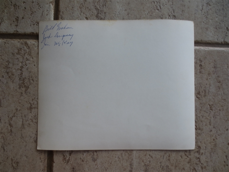 Boxing Photo Picturing Jack Dempsey, Bill Graham, and Jim McKay 8 x 10
