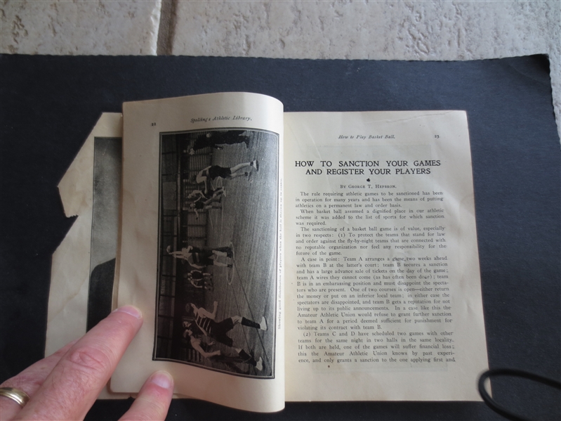 1904 How to Play Basketball by Hepbron Softcover Book---the game was just over 10 years old!