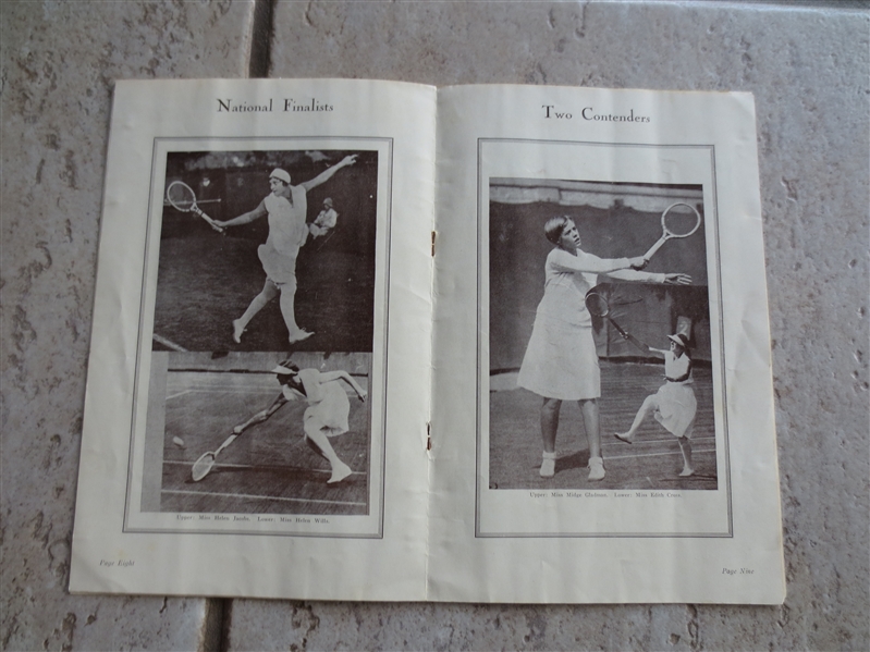 1928 Pacific-Southwest Tennis Championship Program Helen Wills Cover