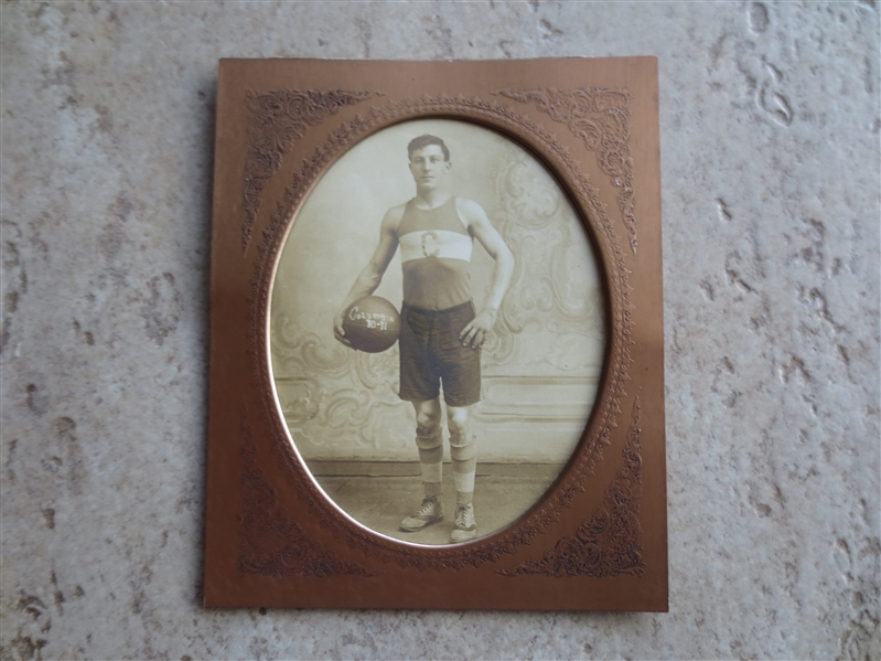 1910-11 Columbia University Basketball Player Postcard