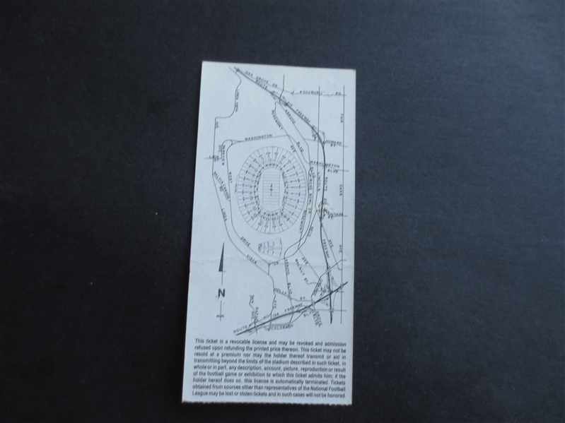 1977 Super Bowl XI Football Ticket  Oakland Raiders vs. Minnesota Vikings