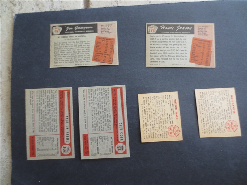 (6) different Autographed 1950-55 Bowman Baseball Cards in Great Shape!