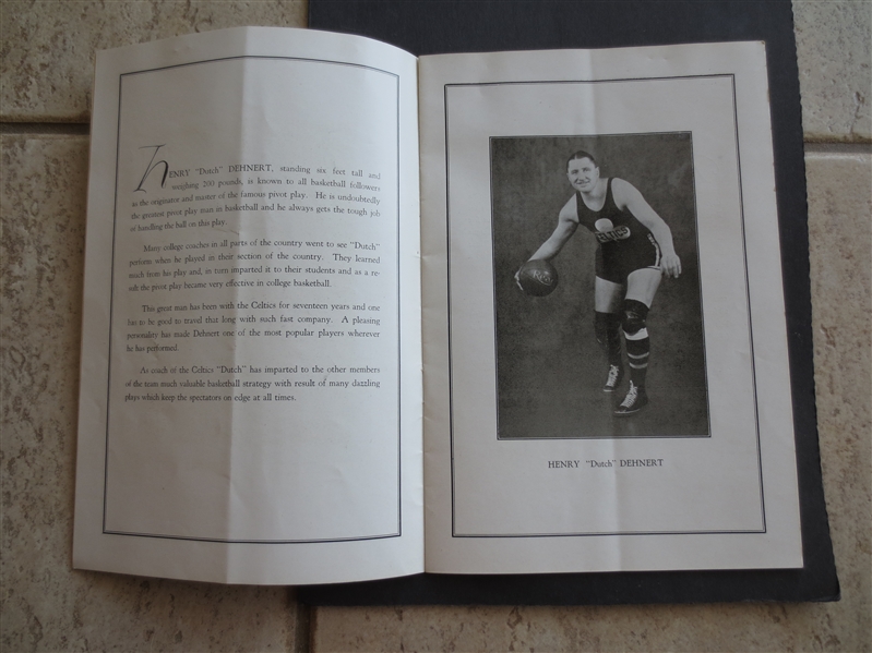 1936-37 Original New York Celtics World's Champions Basketball Yearbook Program  VERY RARE!