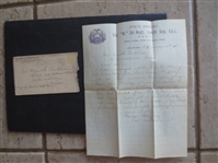 1904 State Armory Pro Basketball Letter Company H 46th Separate Company Amsterdam, NY    RARE!