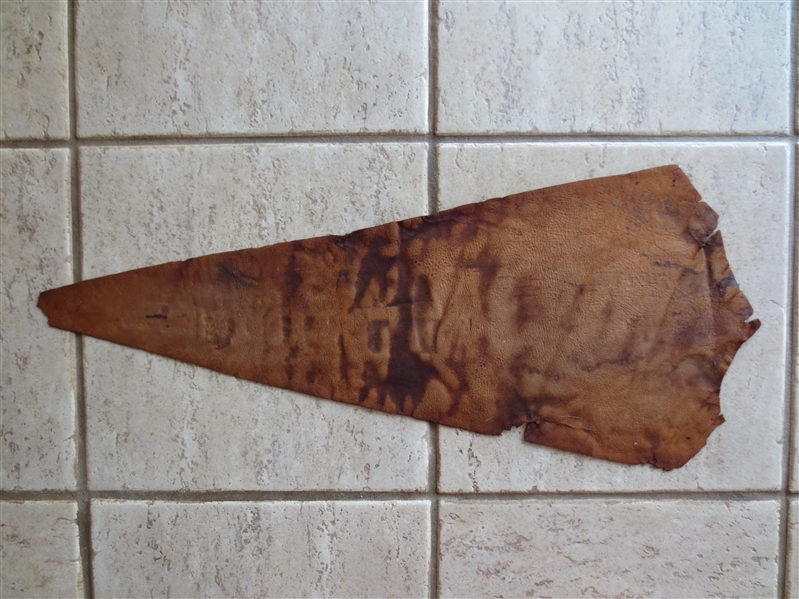 1910's New York State University Aggies (Farmingdale) Leather Football Pennant  26  RARE!