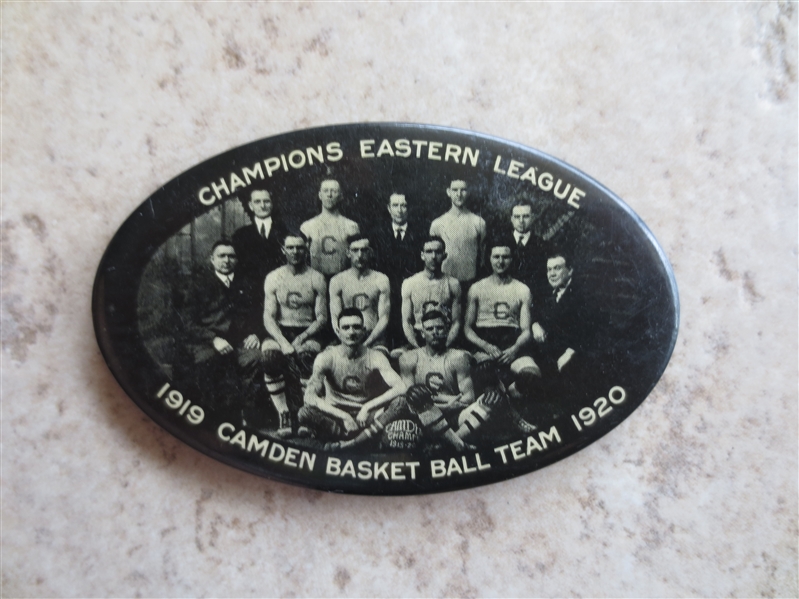 1919-20 Camden NJ Skeeters Eastern League Pro Basketball Champions Mirror  RARE!  3 across