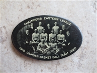 1919-20 Camden NJ Skeeters Eastern League Pro Basketball Champions Mirror  RARE!  3" across