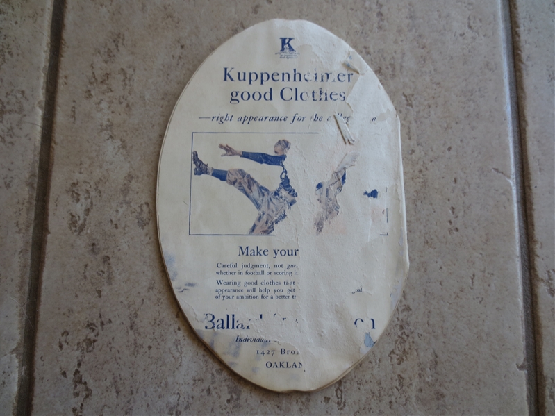 1920 Stanford vs. CAL The Big Game Program  Shaped like a football!  RARE!