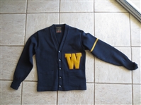 1930s-40s University of Washington Football Lettermans Wool Jacket