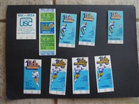 (9) 1977-81 UCLA Football Tickets including vs. USC