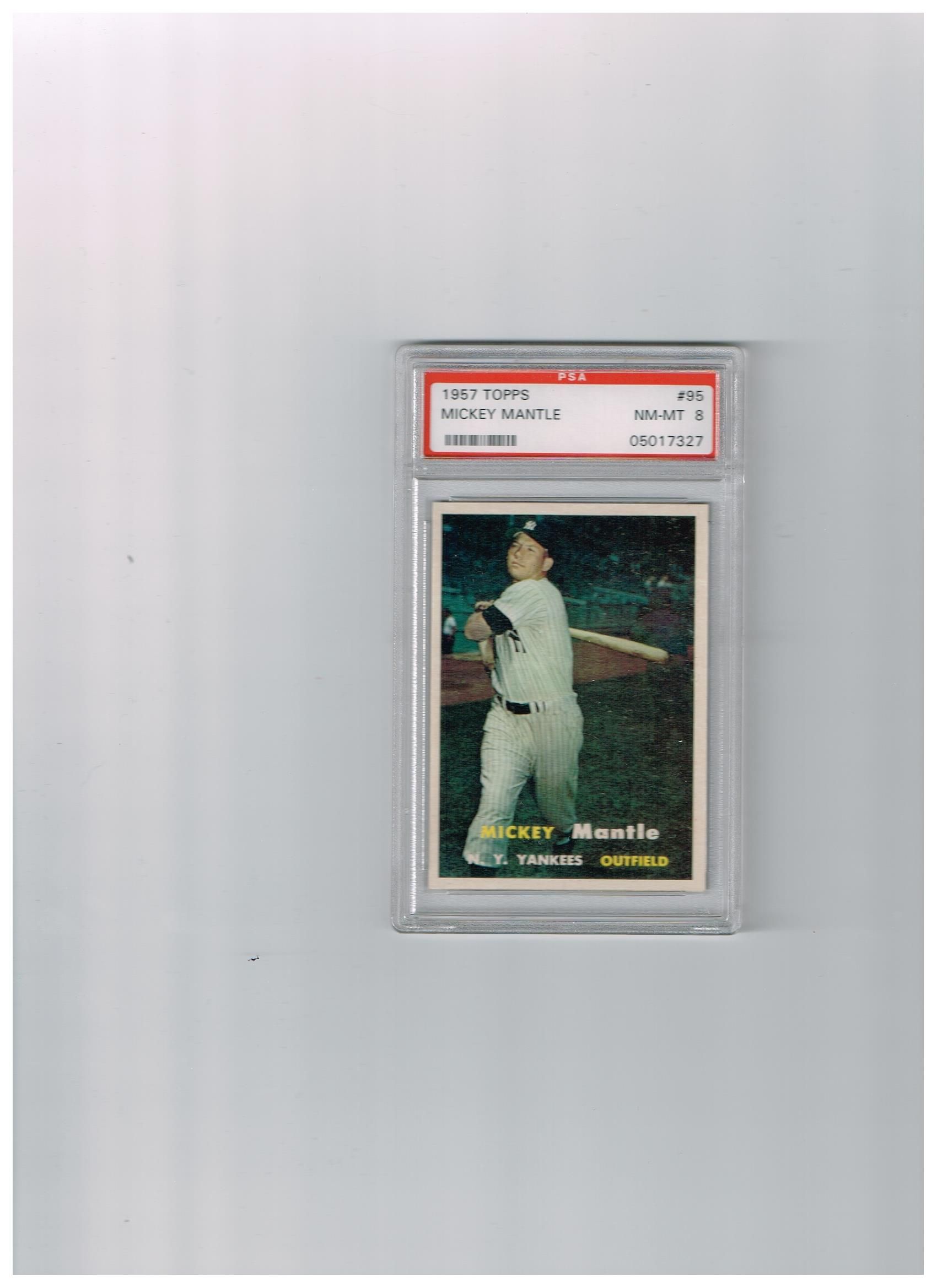 Lot Detail - 1957 Topps Baseball Mickey Mantle PSA 8 nmt-mt No ...