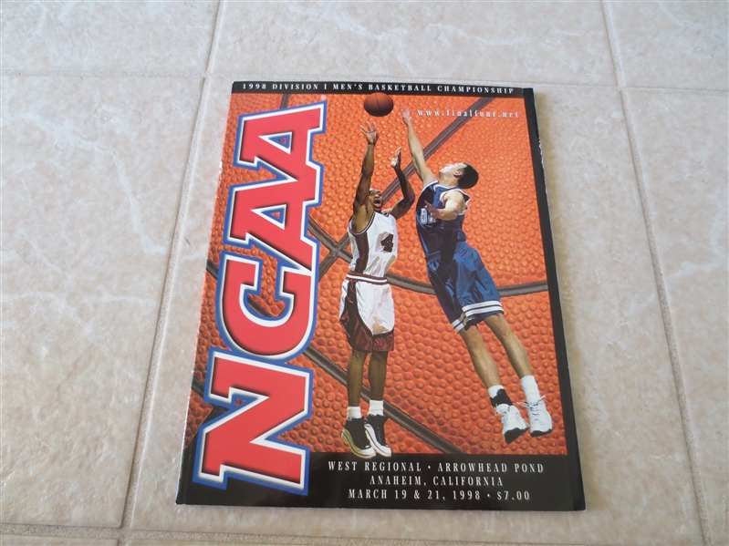 Lot Detail - 1998 Division I Men's Basketball Championship program West ...