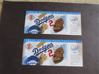 (2) 1990s Los Angeles Dodgers Gift Certificates