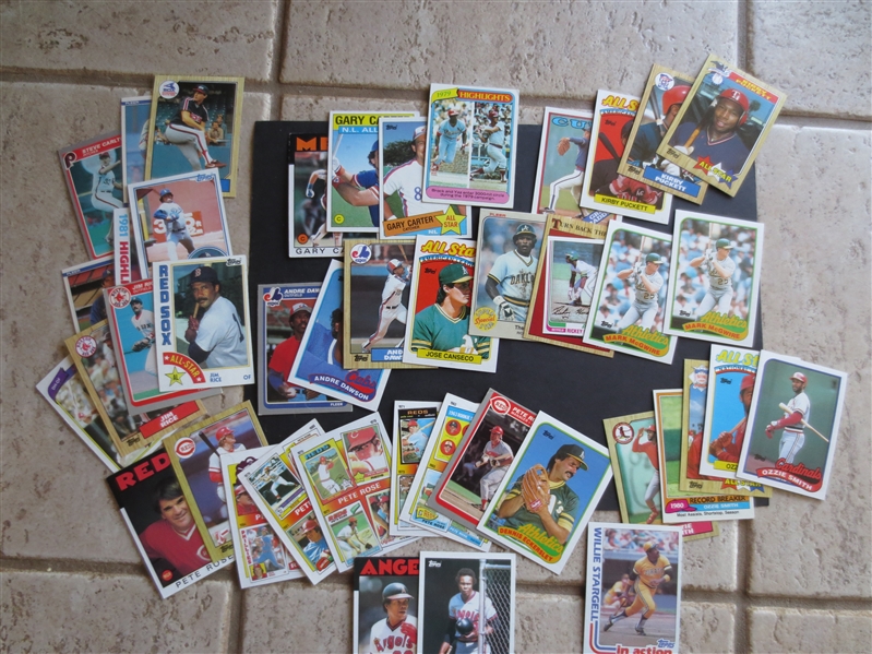 (65) 1980's Superstar Baseball Cards