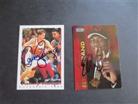 (2) Autographed Basketball Cards of Danny Ainge and Elton Brand