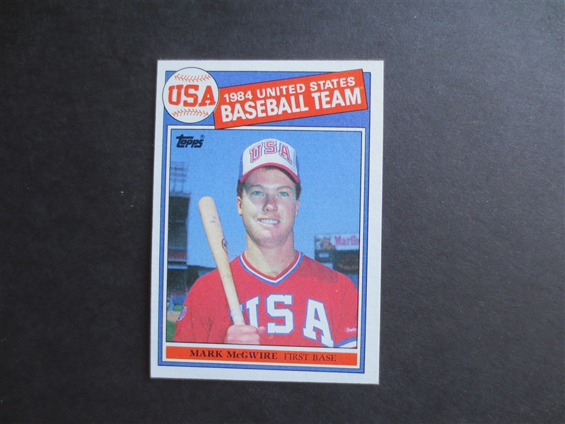 1985 Topps Mark McGwire Rookie Baseball Card in Great Condition #401