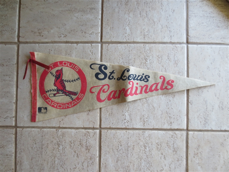 1969 St. Louis Cardinals Felt Baseball Pennant 33.5