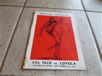 1932 Cal Tech vs. Loyola Football Program at Wrigley Field