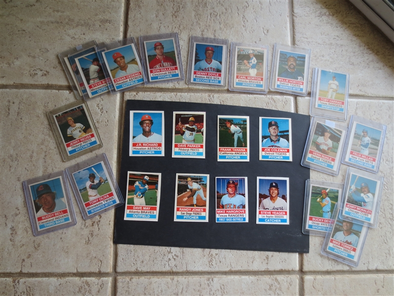 (24) different 1976 Hostess Baseball Cards in Beautiful Condition including J.R. Richard and Dave Parker