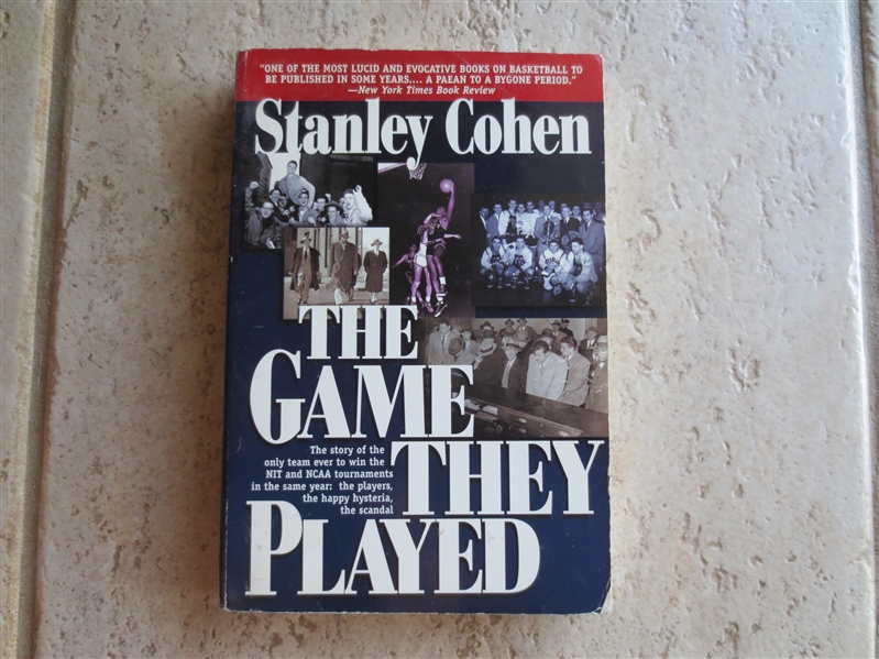 1977 The Game They Played Softcover Book on the College Basketball Scandal of 1949-50