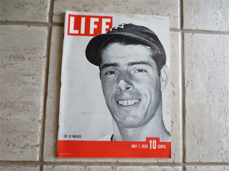 1939 Joe DiMaggio Life Magazine with no mailing label