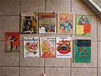(9) different College Football Programs 1949-88 Notre Dame, Yale, Cotton Bowl, Michigan +