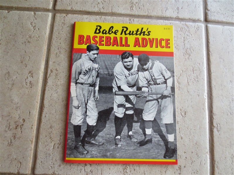 Babe Ruth's Baseball Advice Softcover Book REPRINT of 1936 book