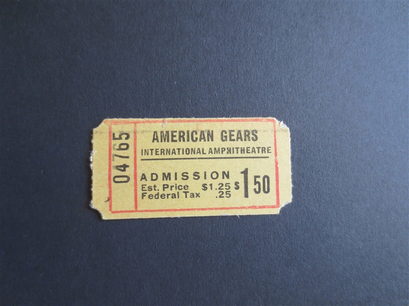 Circa 1945 Chicago American Gears NBL Basketball ticket--- Mikan years?