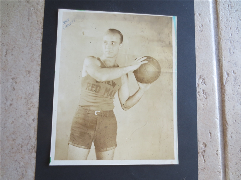 1930's Chase Clemens Toledo Red Man American Basketball League ABL Photo 8 x 6.5  Tough to find!