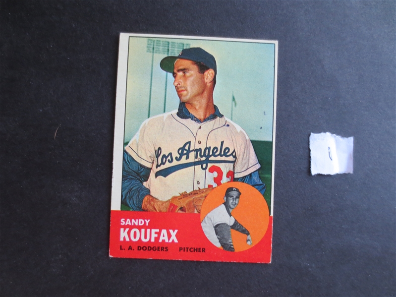 1963 Topps Sandy Koufax Baseball Card #210 in affordable condition               1