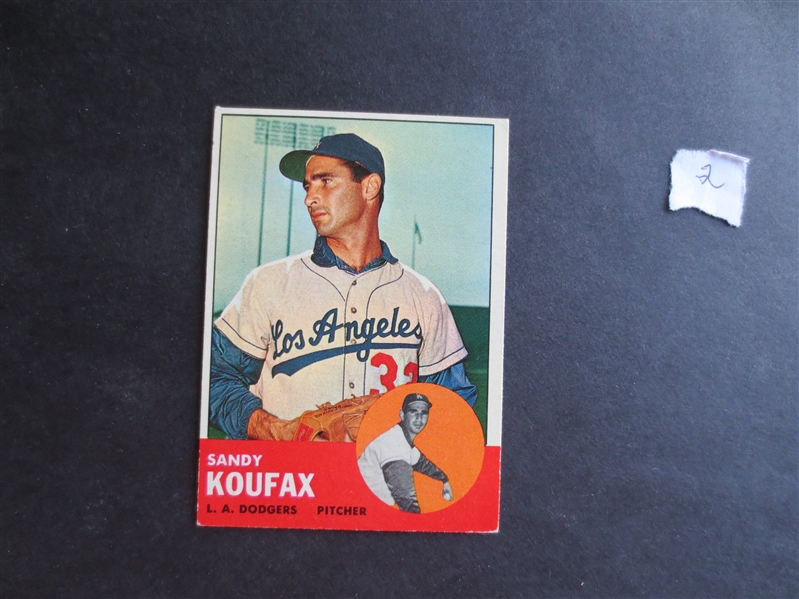 1963 Topps Sandy Koufax baseball card #210 in very nice shape!           2