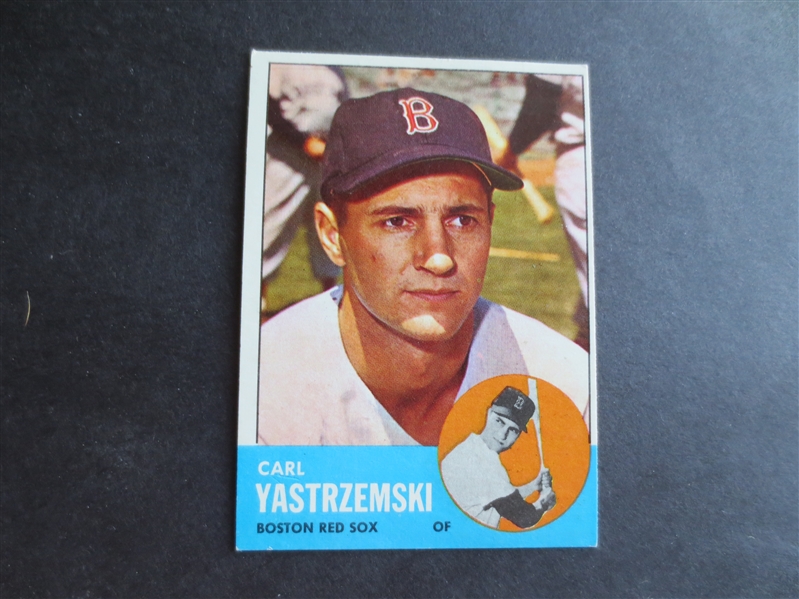 1963 Topps Carl Yastrzemski Baseball Card #115 in beautiful condition! 