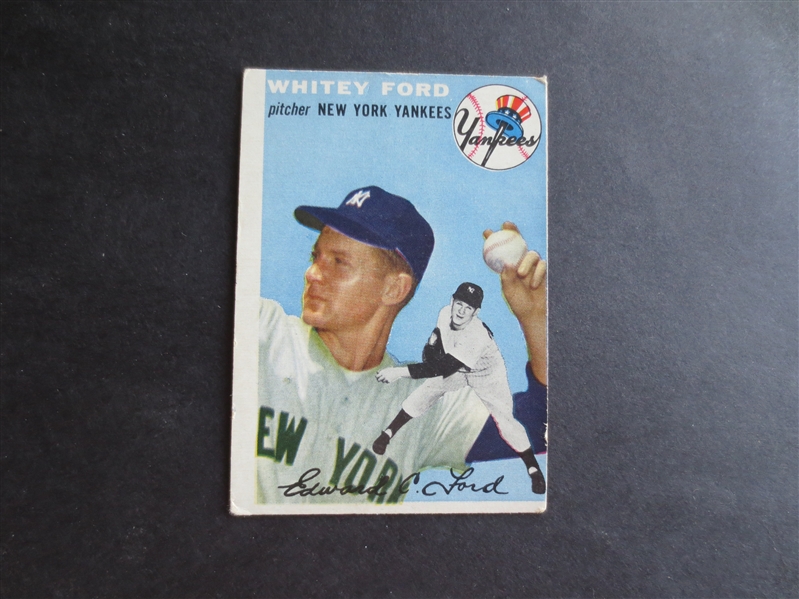 1954 Topps Whitey Ford baseball card #37 in affordable condition
