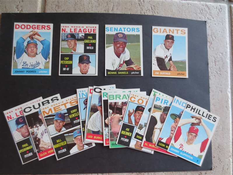 (18) different 1964 Topps Last Series Baseball Cards in Beautiful Condition! 