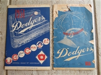 (2) different Important Brooklyn Dodgers Baseball Programs from 1951 and 1956