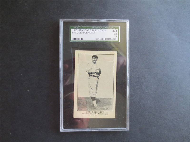 1917 Standard Biscuit Co. Joe Boehling SGC 40 vg baseball card #17