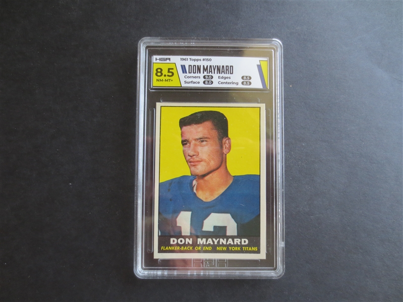 1961 Topps Don Maynard HGA 8.5 nmt-mt+ football card #150
