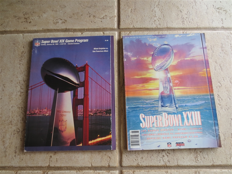 Super Bowl 19 + Super Bowl 23 Football programs