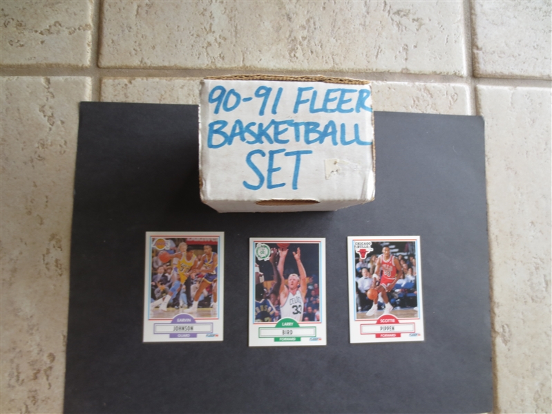 1990-91 Fleer Basketball Complete Set  #1-198