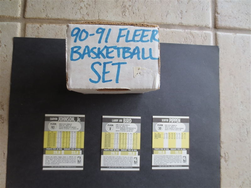 1990-91 Fleer Basketball Complete Set  #1-198
