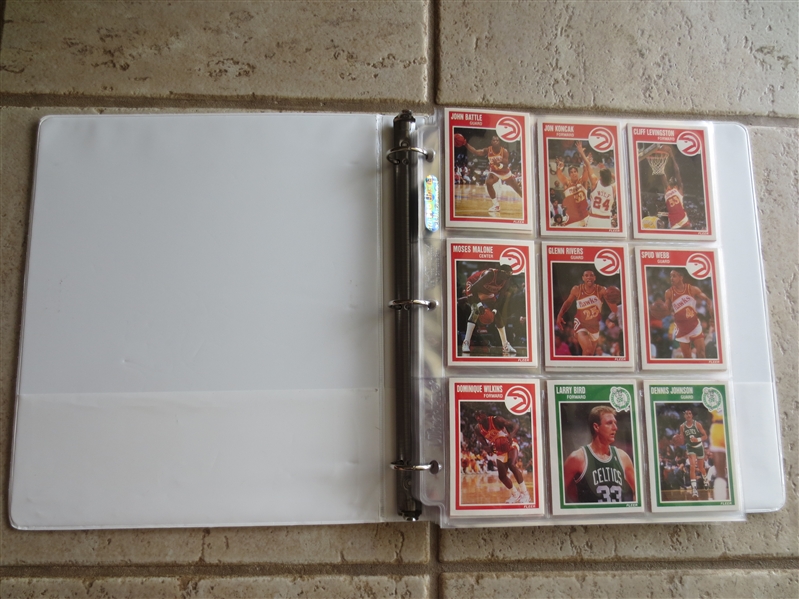 1989-90 Fleer Basketball Card Complete with Stickers