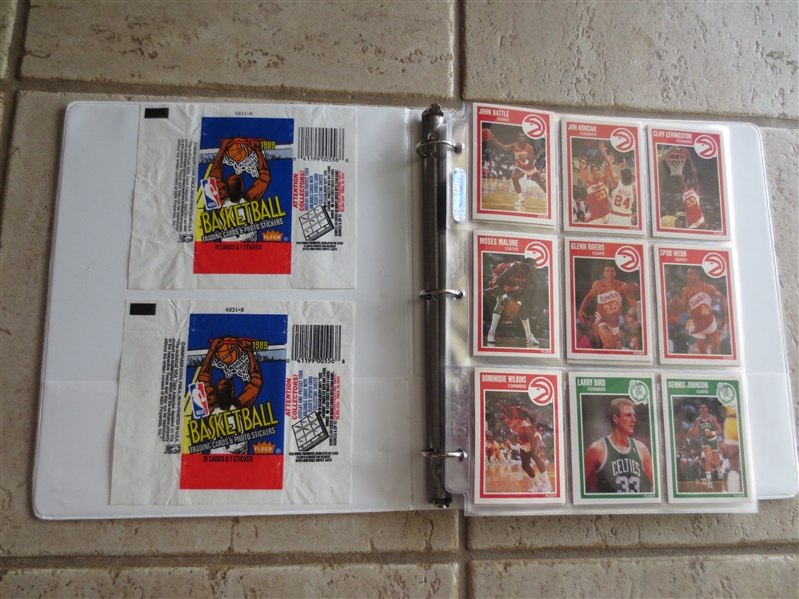 1989-90 Fleer Basketball Card Complete with Stickers