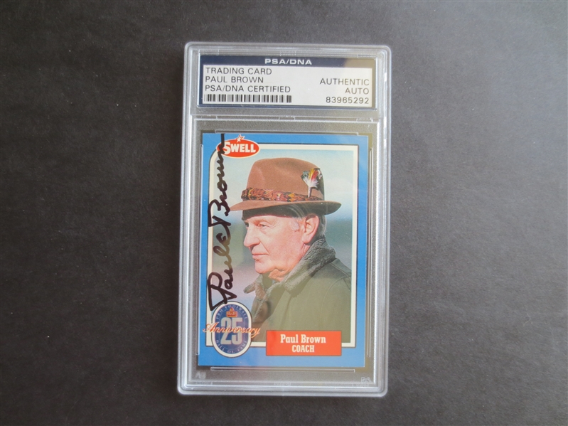 Autographed Paul Brown PSA/DNA Certified Authentic Football Card  Hall of Famer